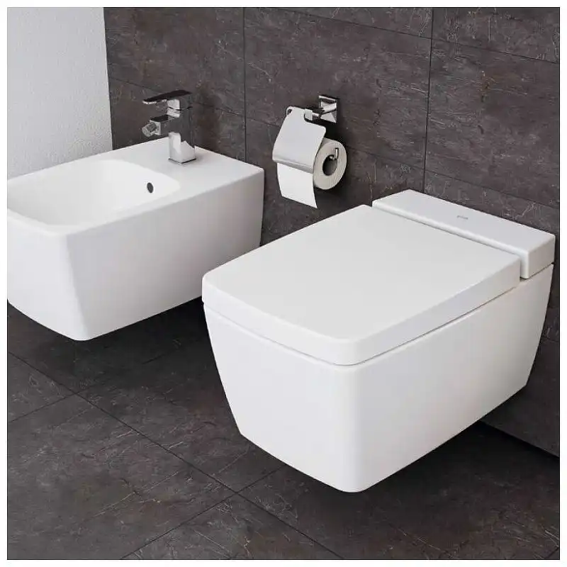 Унитаз Vitra Metropole 7672B003-1687 подвесной без сиденья с емкостью для чистящей жидкости, с функцией биде и встроенным смесителем фото 6