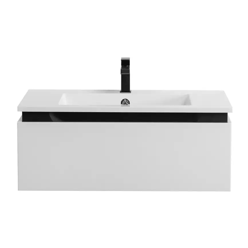 Тумба под раковину Cezares SLIDER 80 см, SLIDER-800-1C-SO-BO подвесная, Bianco Opaco фото 1