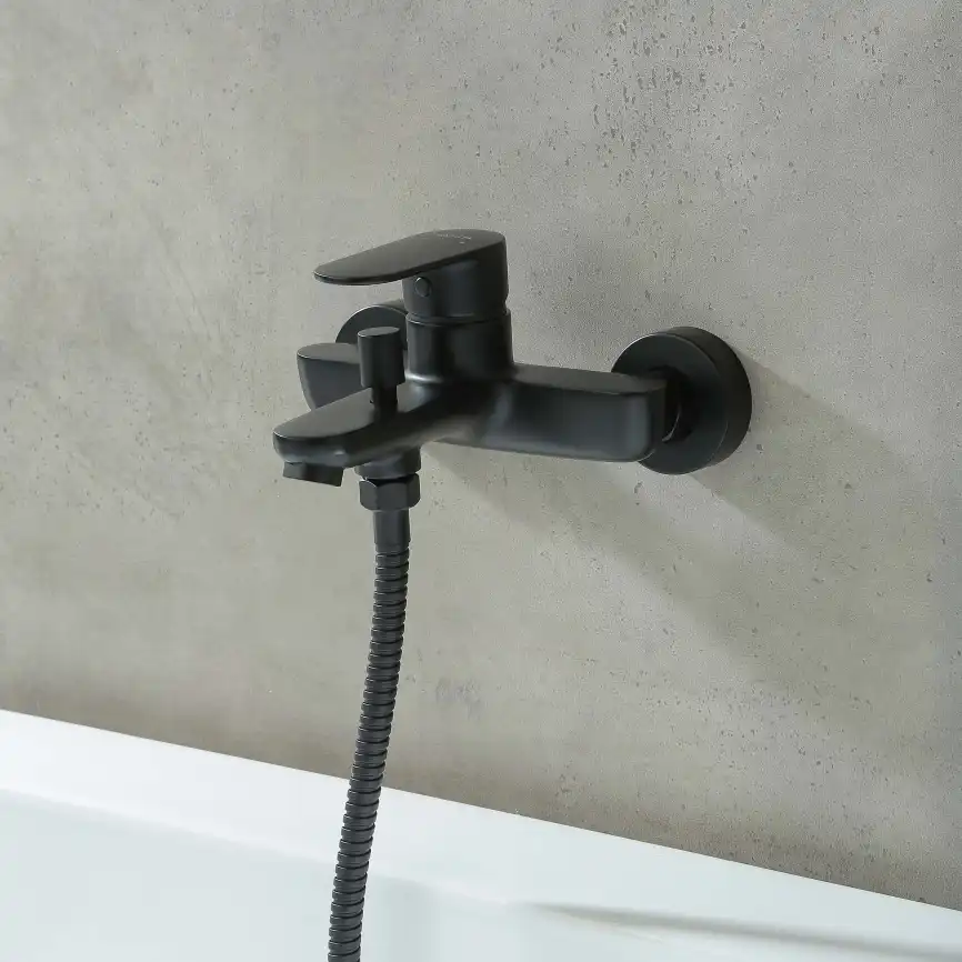 Смеситель для ванны Aquatek Ника AQ1840MB, Черный матовый фото 7