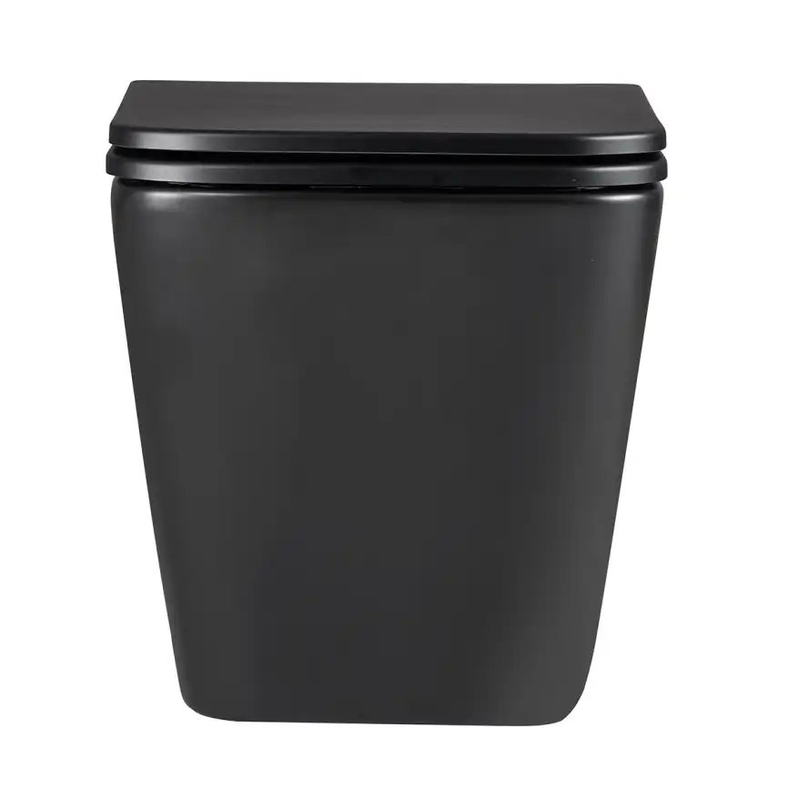 Подвесной унитаз Lemark FLOREX 9612002, безободковый с сиденьем микролифт, смыв вихревой Торнадо 3.0, чёрный матовый фото 4