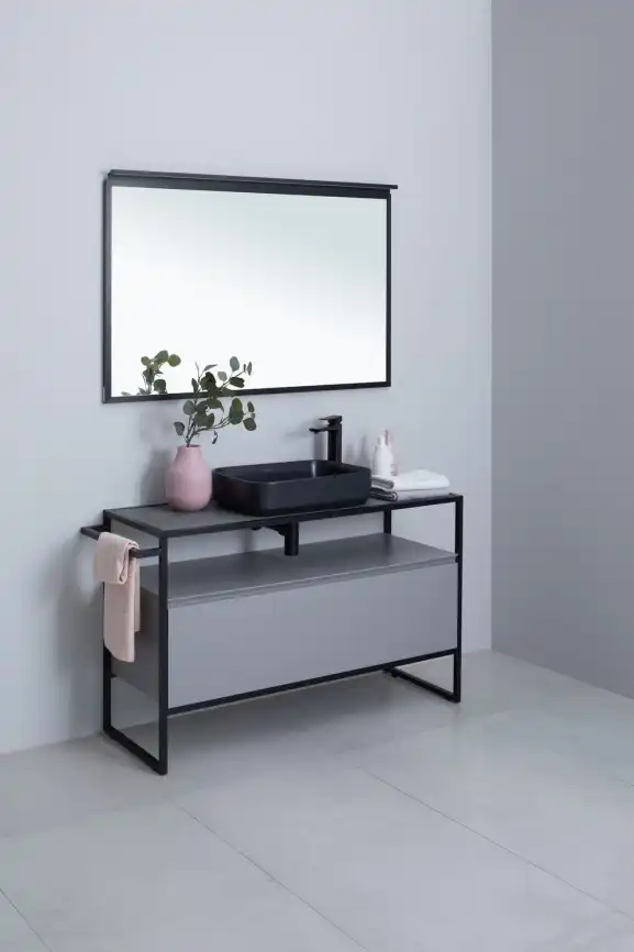 Зеркало Allen Brau Priority 120х75 1.31018.BB с подстветкой, сенсорный выключатель, Черный фото 7