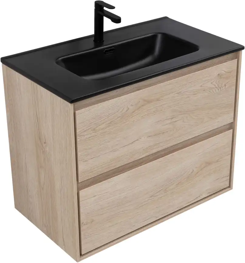 Тумба под раковину Aquanet Милан 80 дуб светлый, подвесная, 336384 фото 7