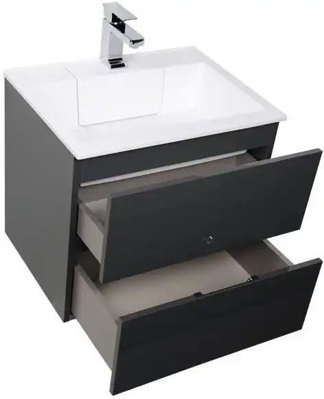 Тумба под раковину Aquanet Алвита 60 серый антрацит 183991 фото 7