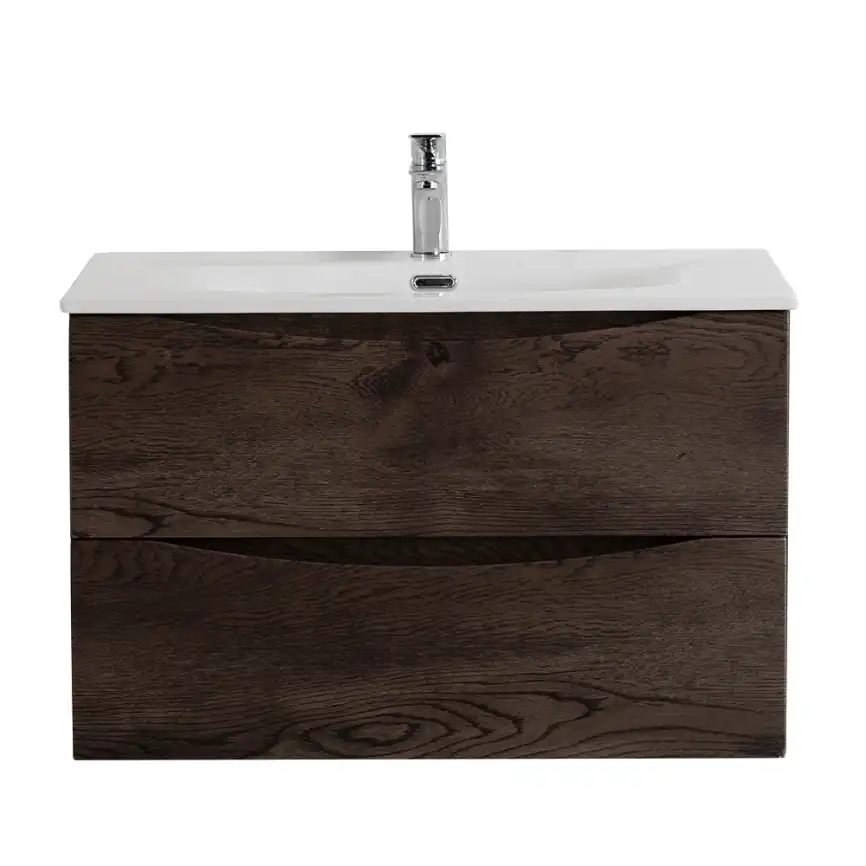 Тумба под раковину BelBagno MARINO-CER-N-800-2C-SO-RNG-P подвесная Rovere Nature Grigio фото 1