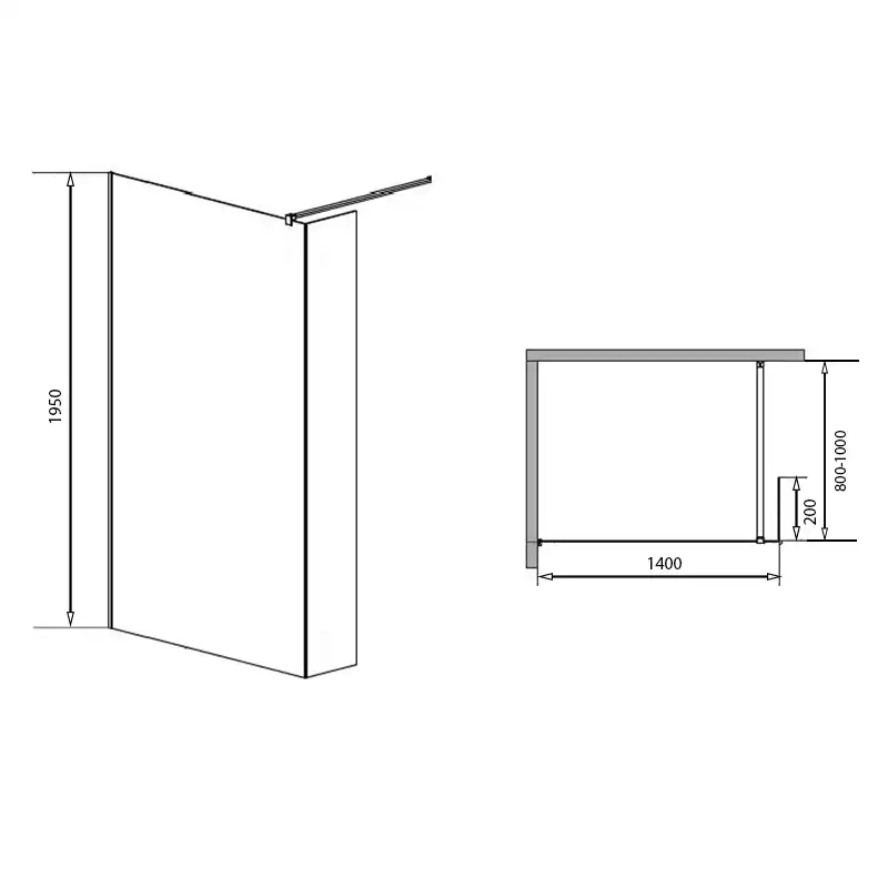 Душевая перегородка Loranto CS-L801 140 см, CS-L801 140, профиль Хром, стекло Прозрачное фото 3
