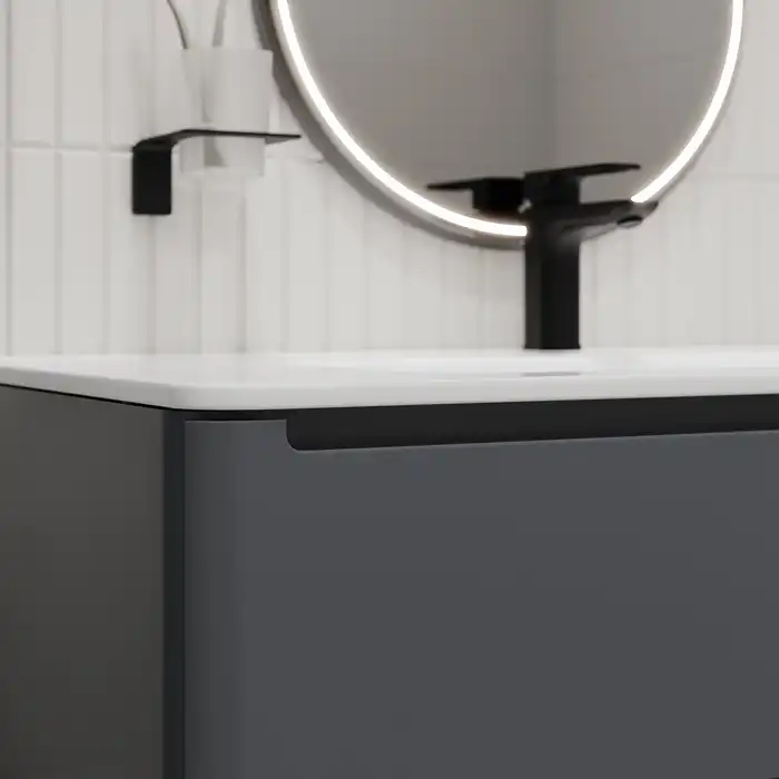 Тумба с раковиной IDDIS Edifice 100, подвесная, Темно-серый, EDI10D0i95K фото 17