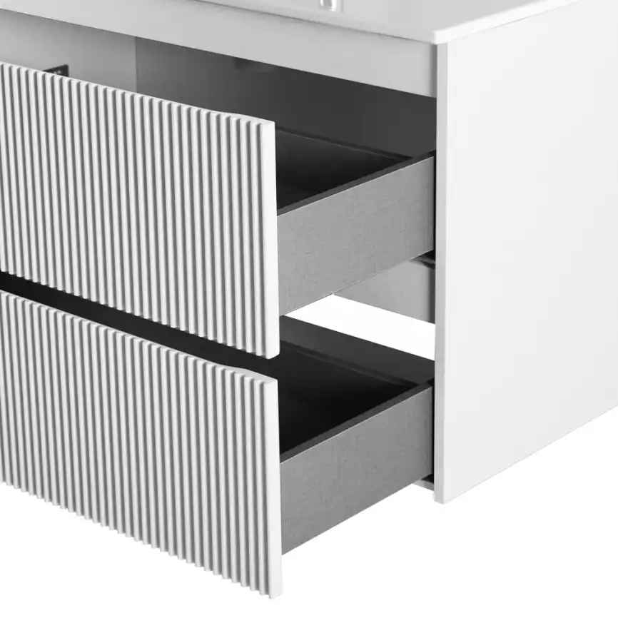 Тумба под раковину BelBagno UNO-1000-2C-SO-BO подвесная, Bianco Opaco фото 8