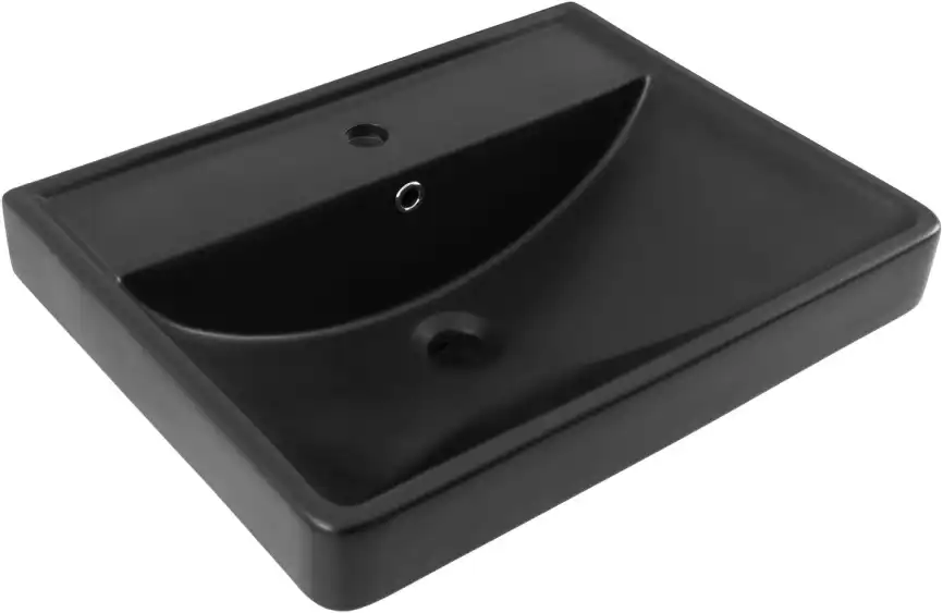 Раковина Aquanet Ирис 60 329247 прямоугольная, Черная матовая фото 5