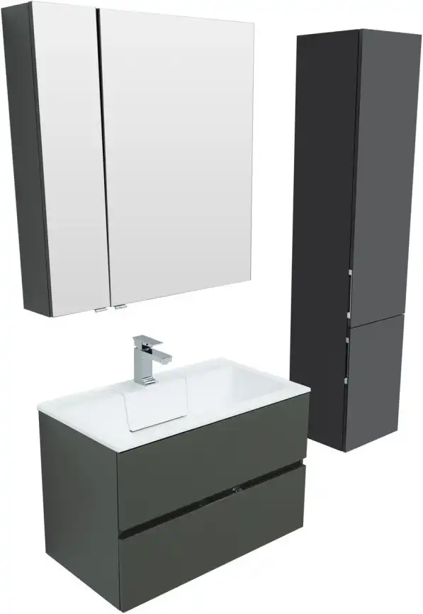 Тумба под раковину Aquanet Алвита 80 серый антрацит 215120 фото 11