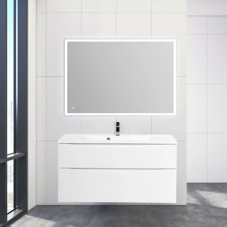 Тумба под раковину BelBagno MARINO-H60-1000-2C-SO-BL-P подвесная Bianco Lucido фото 10