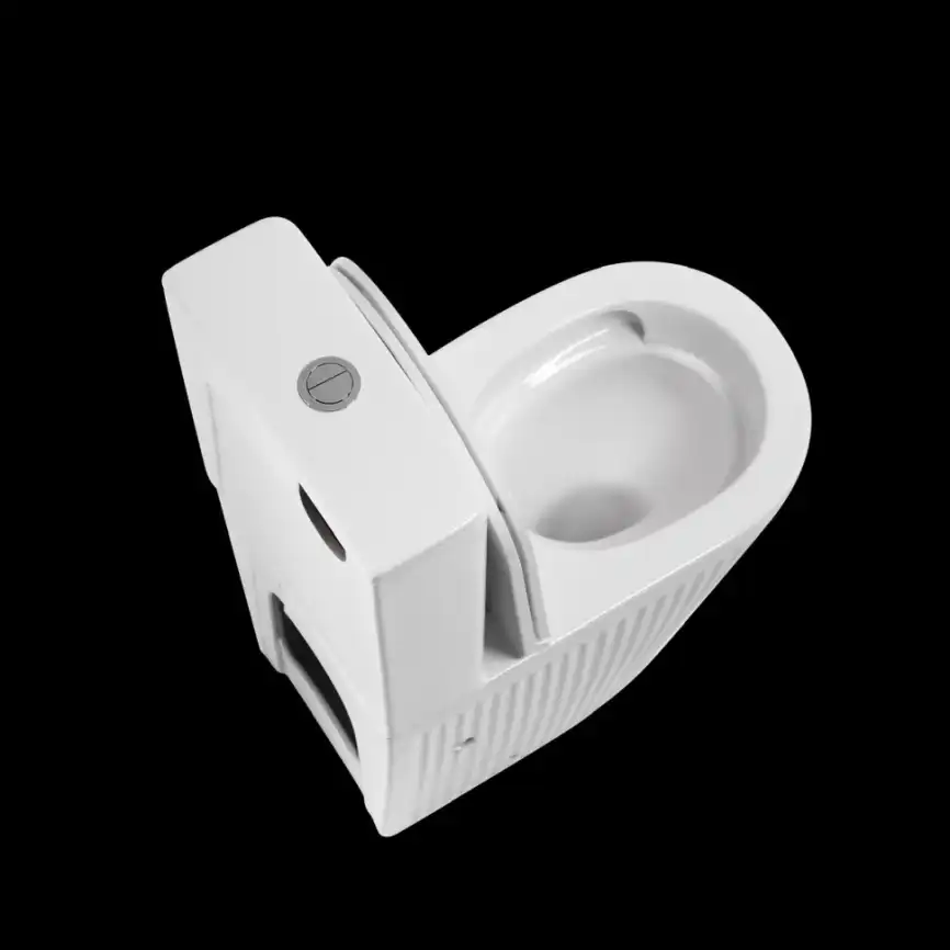 Унитаз-компакт CeramaLux TR2175 TORNADO, безободковый смыв торнадо, Белый фото 2