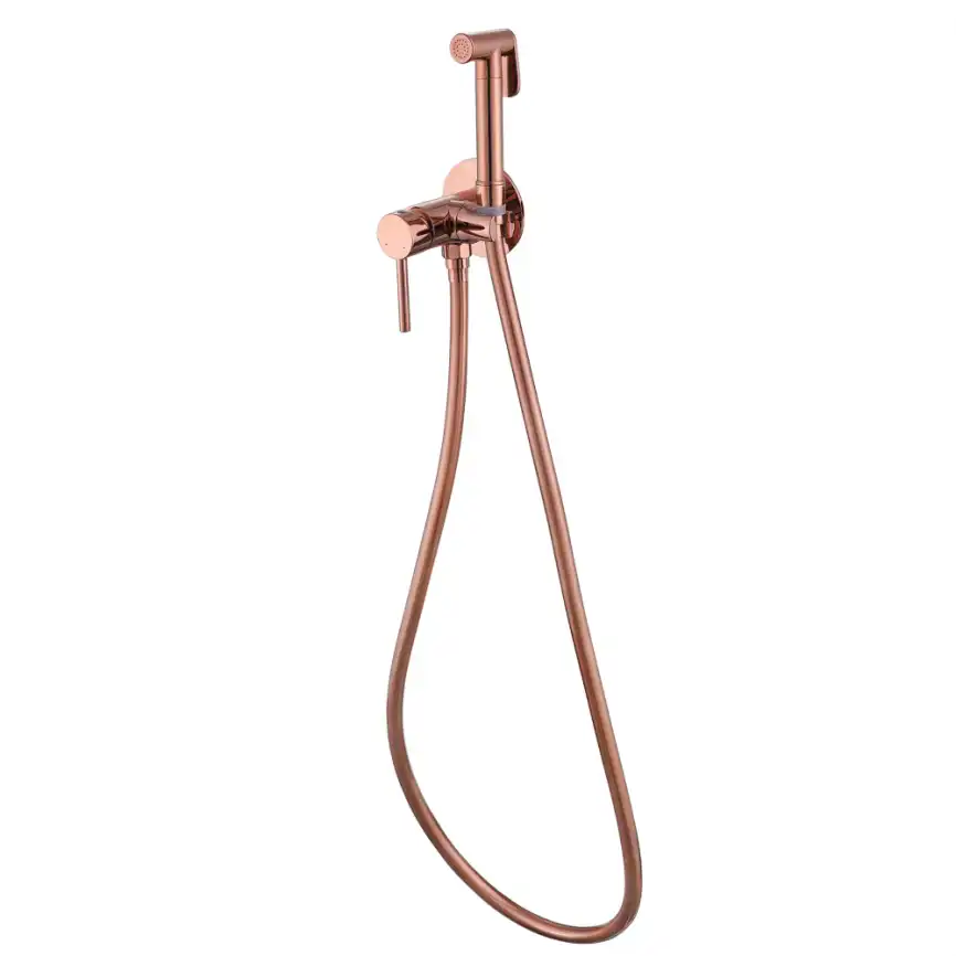 Смеситель ABBER Wasser Kreis AF8125RG с гигиеническим душем, розовое золото фото 2