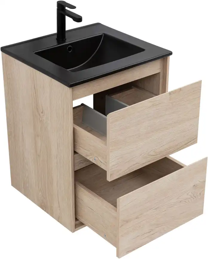 Тумба под раковину Aquanet Милан 50 дуб светлый, подвесная, 336381 фото 4