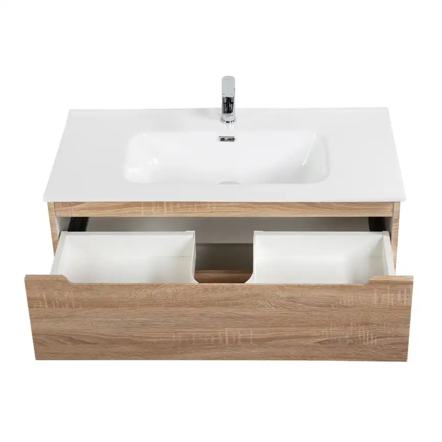 Тумба под раковину BelBagno ETNA-800-2C-SO-WO-P подвесная Rovere Bianco фото 5