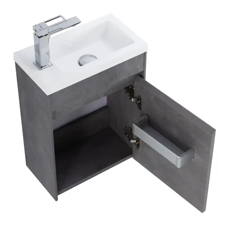 Тумба под раковину BelBagno PIETRA MINI-400-1A-SO-BL-R подвесная Bianco Lucido фото 5