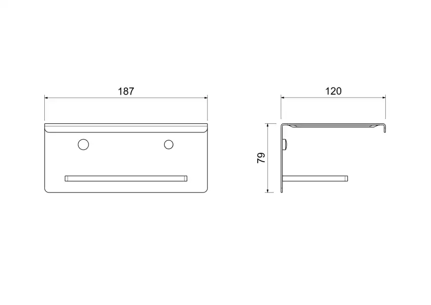 Держатель туалетной бумаги Aquatek Либра AQ4309CR с полкой, Хром фото 2