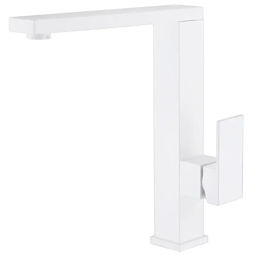 Смеситель для кухни Abber Daheim AF8214W поворотный излив, Белый фото 1