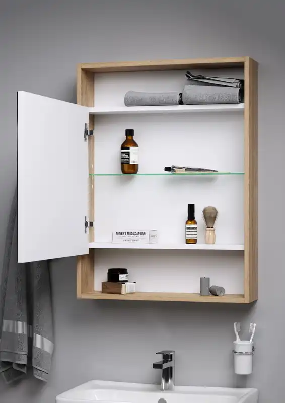 Зеркальный шкаф Aqwella City 60 см, SIT0406DB, цвет Дуб балтийский фото 3