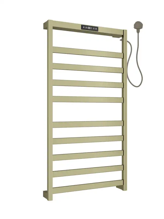 Полотенцесушитель электрический Allen Brau Reality 900х472 7.32001-GB золото брашированное фото 1