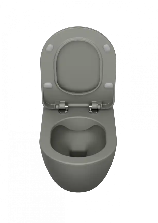 Унитаз подвесной безободковый Creavit Free FE322-11CG00E-0000 с сиденьем микролифт Холодный серый матовый фото 3