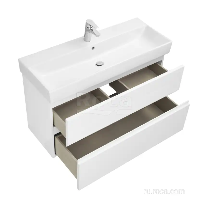 Тумбы под раковину Roca Oleta 100 A857641806 подвесная, цвет, Белый глянец фото 4