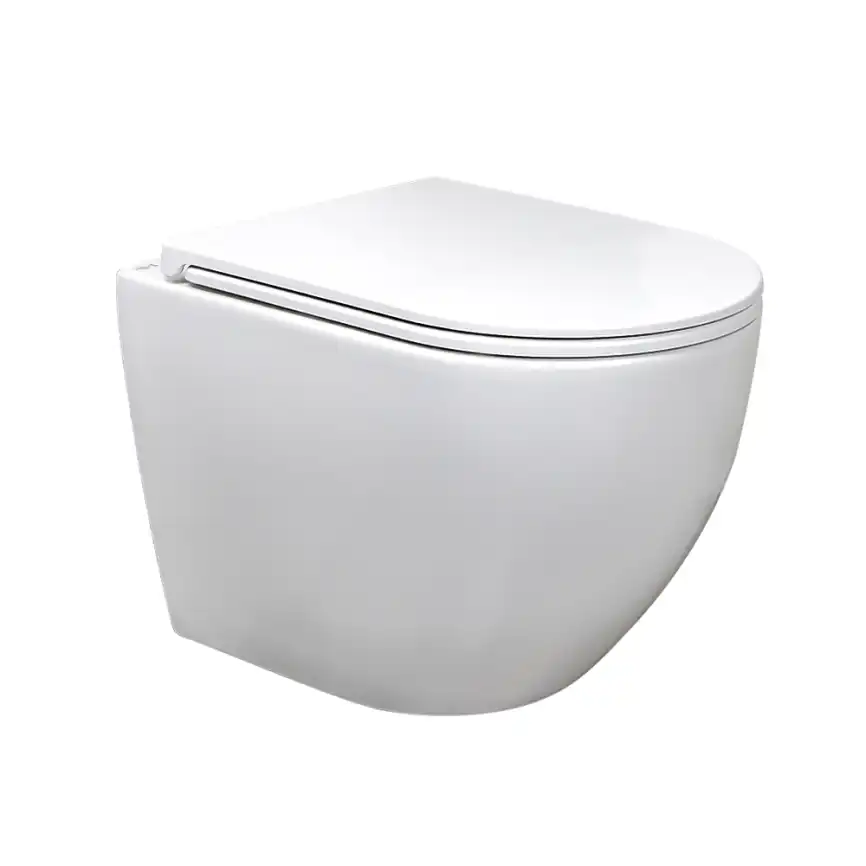 Унитаз подвесной AVS Метрополь 801-0044-P-T2-GW безободковый, со смывом Торнадо, белый фото 1