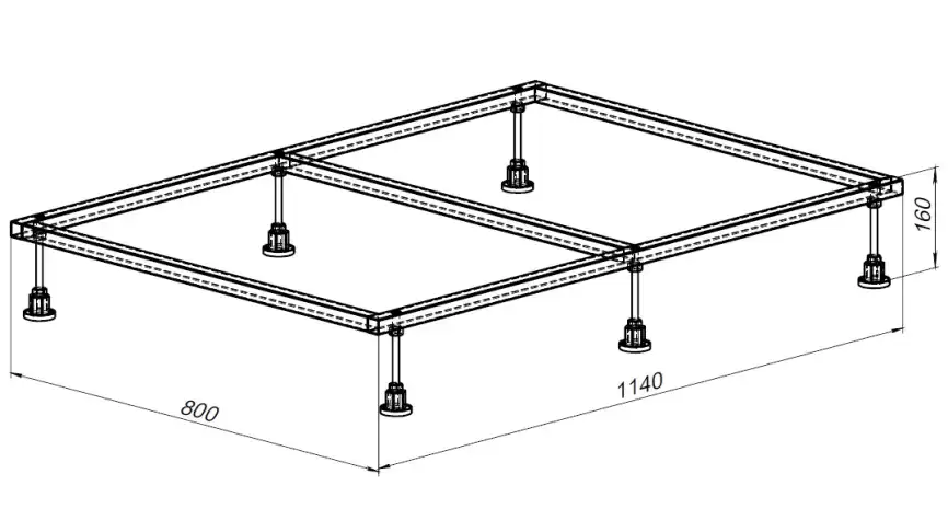 Каркас для поддона Allen Brau 120х90 8.00004 фото 2