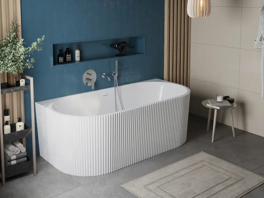 Акриловая ванна BELBAGNO 170х80 BB713-1700-800, отдельностоящая, Белая глянцевая фото 3