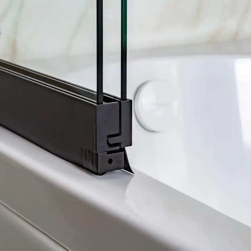 Шторка на ванну AVS Слайдер Плюс 80 профиль черный, стекло прозрачное, 803-0011-150-82-BM-T фото 13