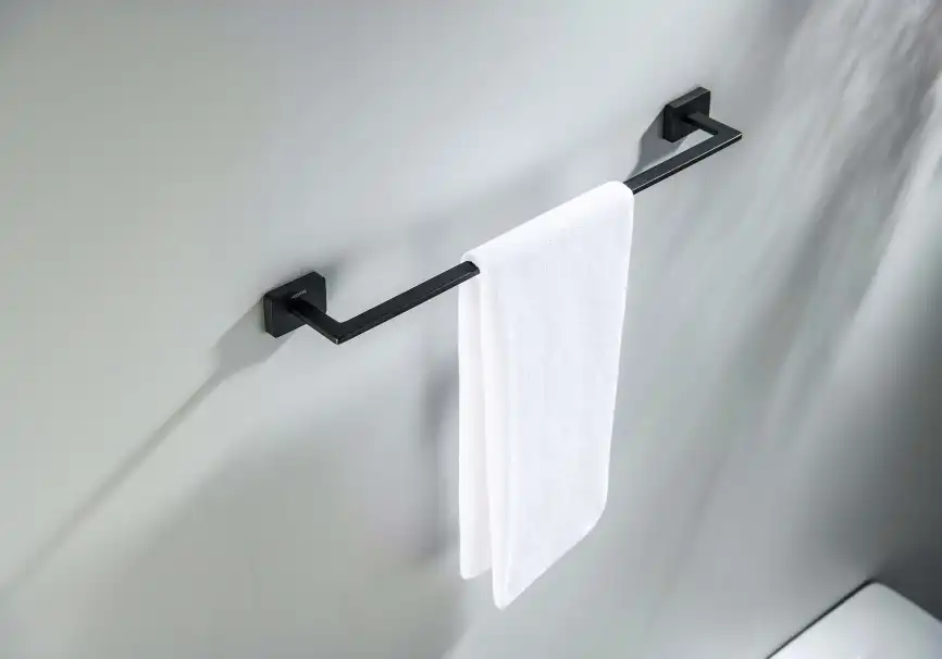 Держатель полотенец 450 мм Aquatek Либра AQ4320MB, Черный матовый фото 4