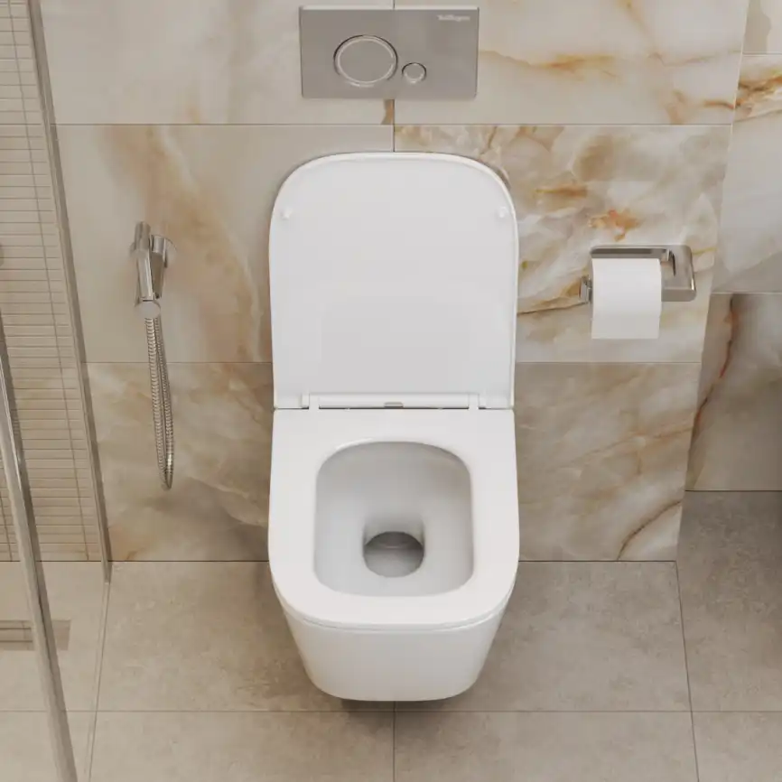 Подвесной унитаз BelBagno ARDENTE-R BB520CH-TOR/SC, безободковый, смыв торнадо с сиденьем микролифт, Белый фото 9