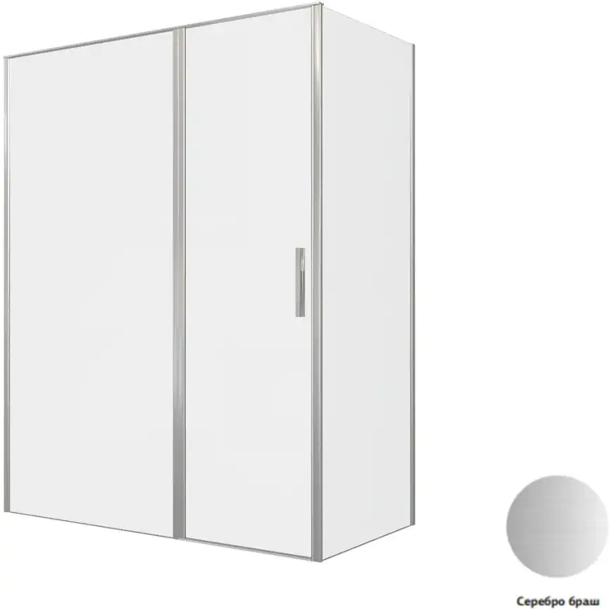 Душевой уголок Allen Brau Priority 160x80 3.31038.BA + 3.31041.BA серебро браш фото 1