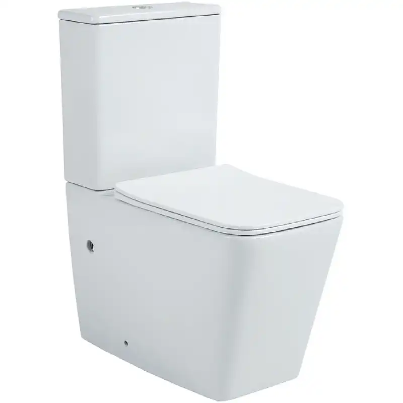 Унитаз-компакт напольный Aquatek ЛИБРА NEW безободковый с бачком AQ1263N-00 635*385*820, горизонтальный выпуск,тонкое сиденье микролифт фото 1