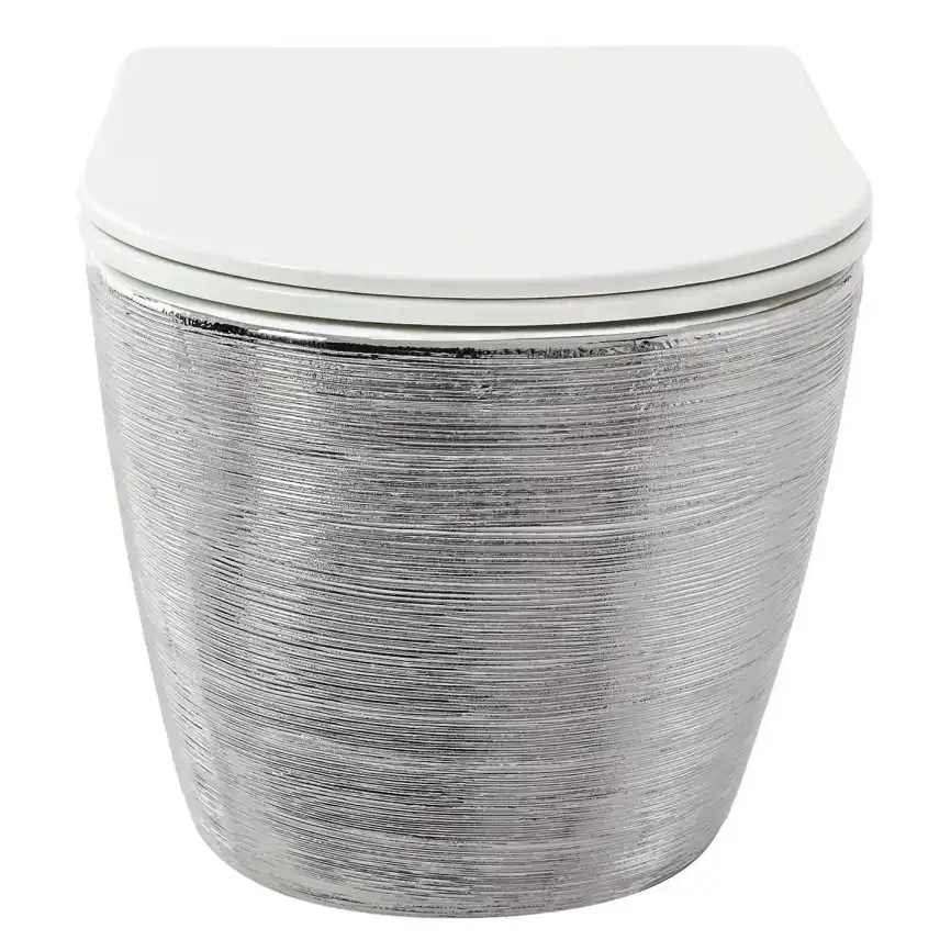 Подвесной унитаз Grossman GR-4455SWS безободковый, Серебро фото 2