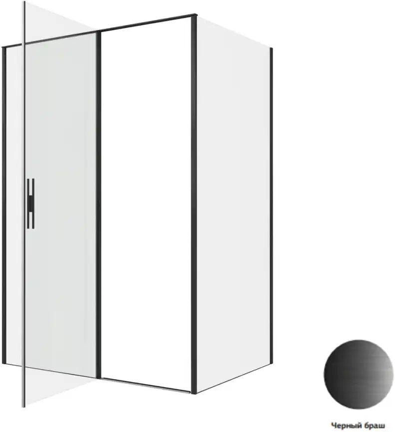 Душевой уголок Allen Brau Priority 140x100 3.31036.BBA + 3.31048.BBA черный браш фото 5