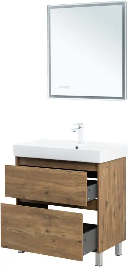 Тумба под раковину Aquanet Nova Lite 2.0 75 напольная, дуб рустикальный, 346344 фото 12