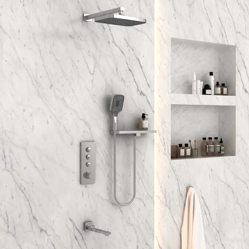 Душевая система  Vincea  VSFW-431T1RCH VSFW-431T1RCH  с термостатом, встраиваемая, хром фото 1