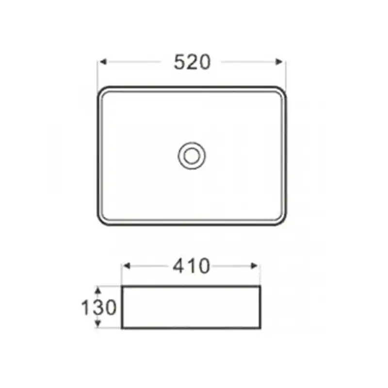 Раковина накладная Azario 520х410х130 AZ-2074B, цвет Белый фото 3