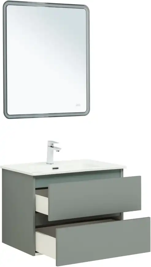 Тумба под раковину Aquanet Вега 2.0 70 мисти грин, подвесная, 337960 фото 13