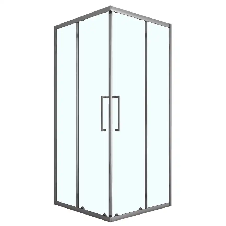 Душевой уголок Loranto 100х100 CS-AB01GG-100, профиль серый матовый, стекло Прозрачное фото 1