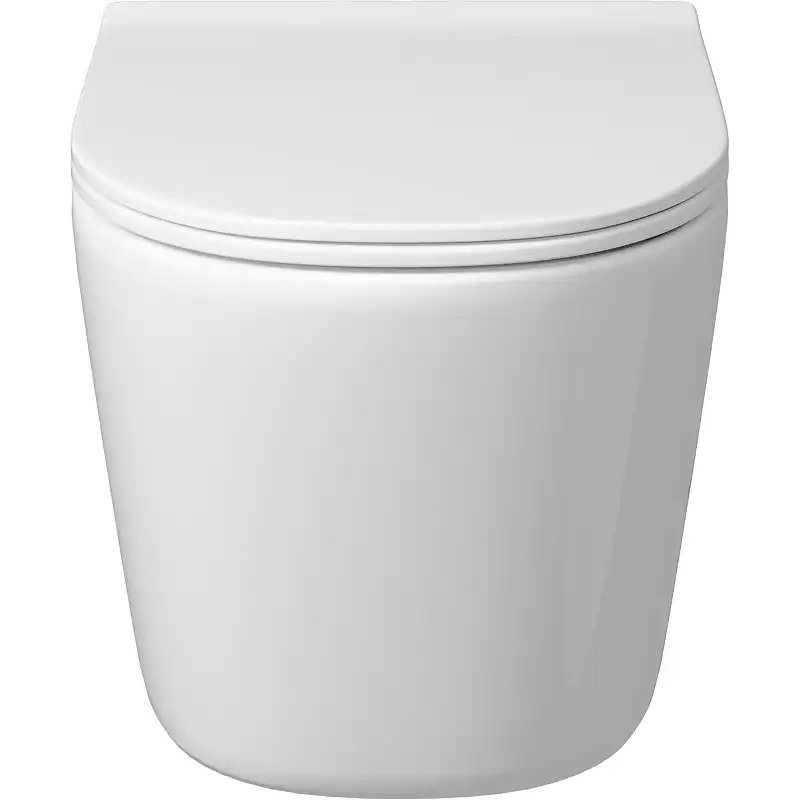 Подвесной унитаз Grossman GR-4477SQ безободковый, смыв торнадо, Белый глянцевый фото 3