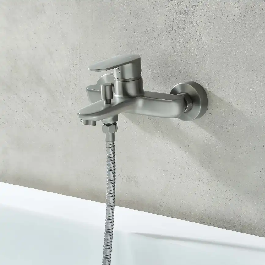 Смеситель для ванны Aquatek Ника AQ1840BGM, Оружейная сталь фото 7