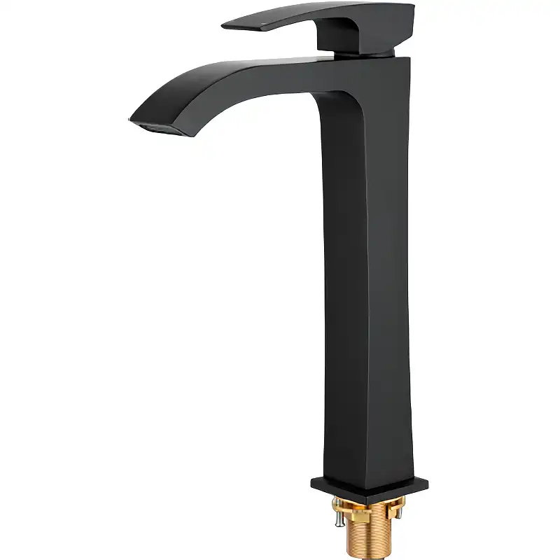 Смеситель для раковины Gappo G1007-86 высокий, Черный матовый фото 1
