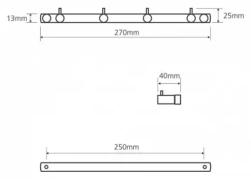 Крючок четверной 27 см BEMETA OMEGA хром 104606102 фото 2