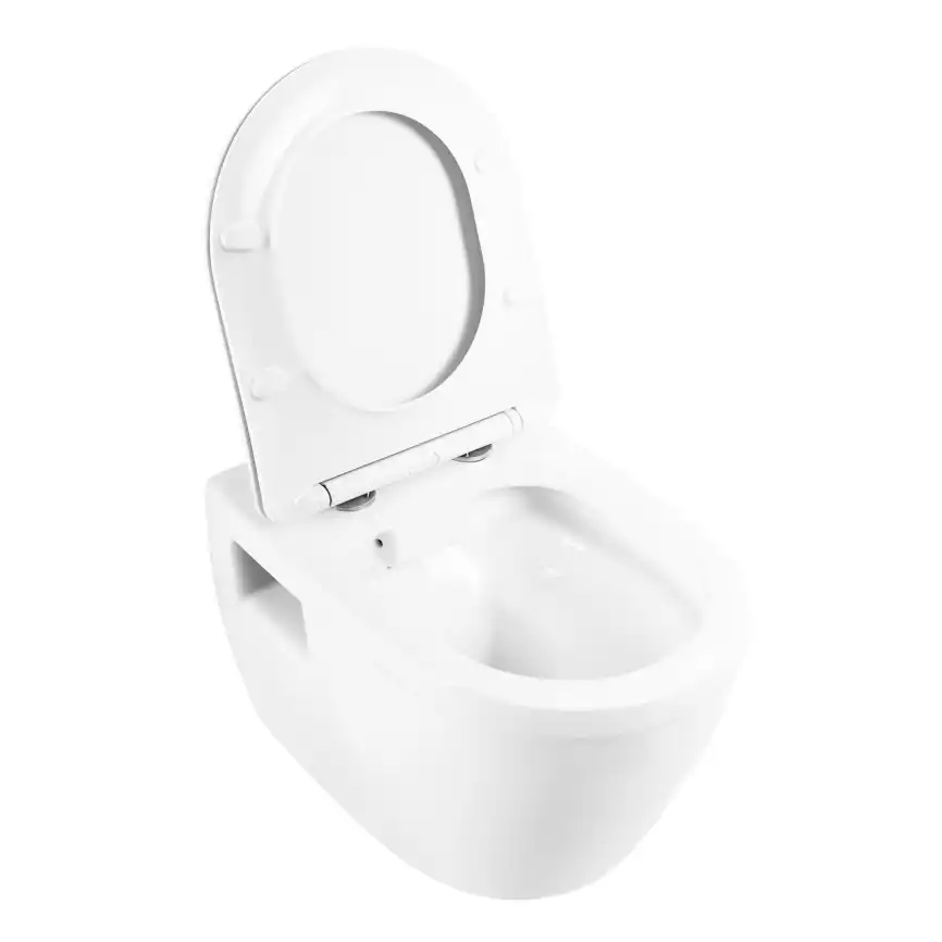 Подвесной унитаз BelBagno LOTO BB070CHR/SC, безободковый, с сиденьем микролифт, Белый фото 3