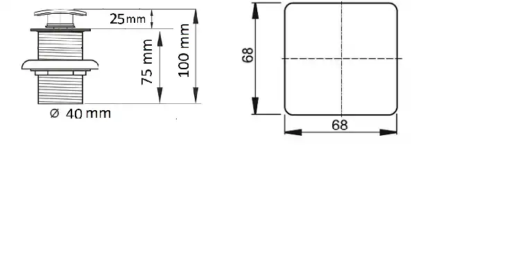 Донный клапан для раковины CeramaLux RD007 с переливом, Бронза фото 2