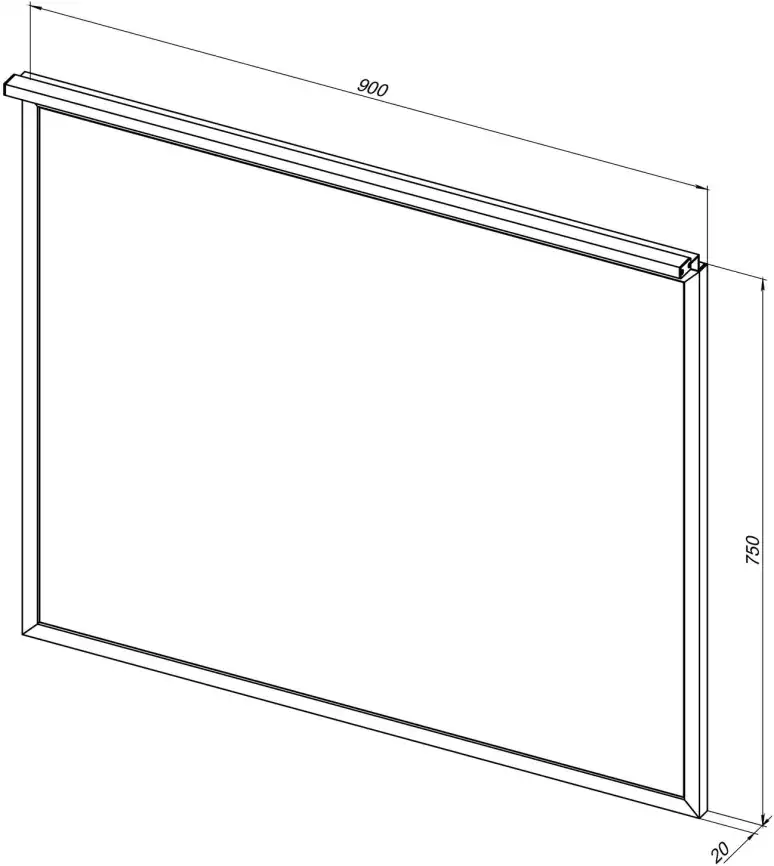 Зеркало Allen Brau Priority 90х75 1.31016.BB с подстветкой, сенсорный выключатель, Черный фото 2