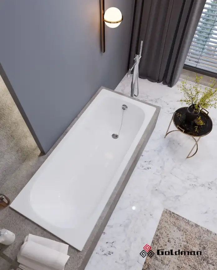 Чугунная ванна Goldman CLASSIC 150х70 с ножками, Белая фото 3