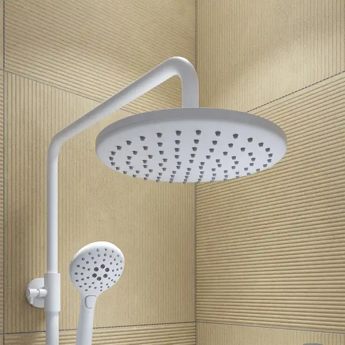 Душевая система IDDIS Ray RAYWT3Fi06 для ванны с изливом цвет, Матовый белый фото 4