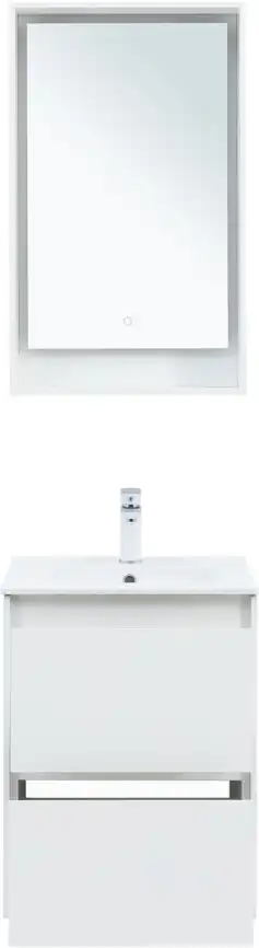 Тумба под раковину Aquanet Милан 50 белый глянец, подвесная, 336366 фото 9
